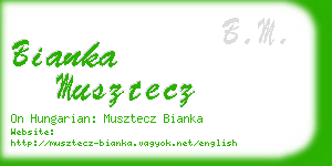 bianka musztecz business card